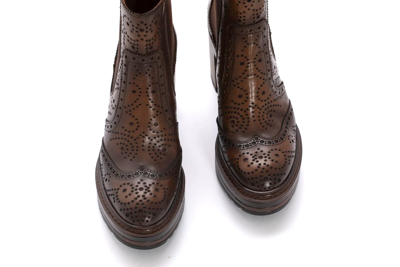 BOTIN TACON OLIVIA BABY CALF CUERO - Imagen 5