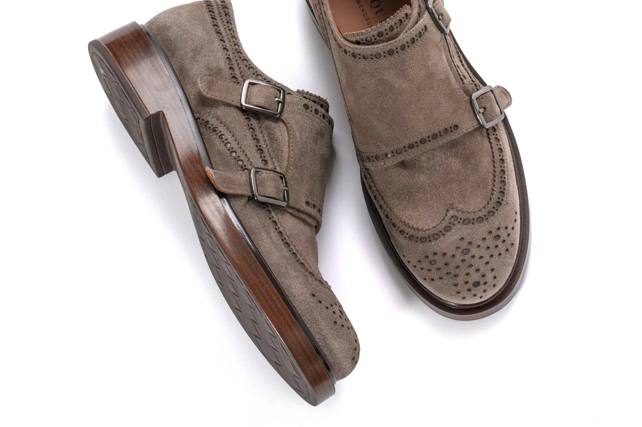 ZAPATO PLANO SELINE VELOUR TOPO - Imagen 3