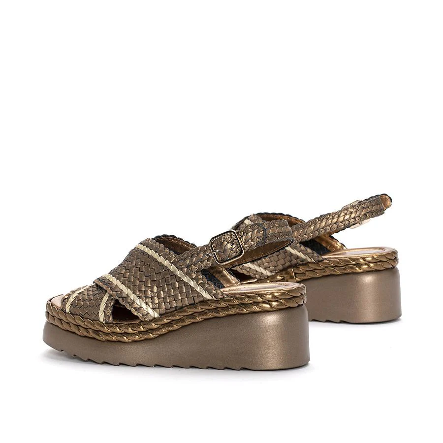SANDALIA PLATAFORMA IBIZA METAL COBRE - Imagen 4