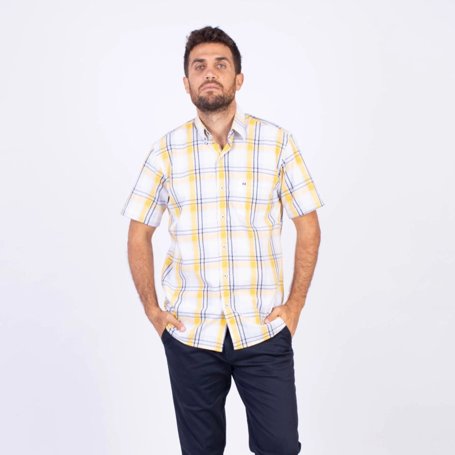 Camisa MC Etiqueta Azul con diseño Francés PC-62634CAA - Imagen 8