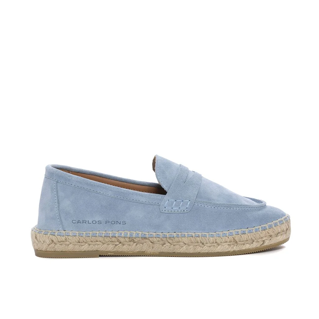 ALPARGATA JASPE VELOUR CIELO - Imagen 2