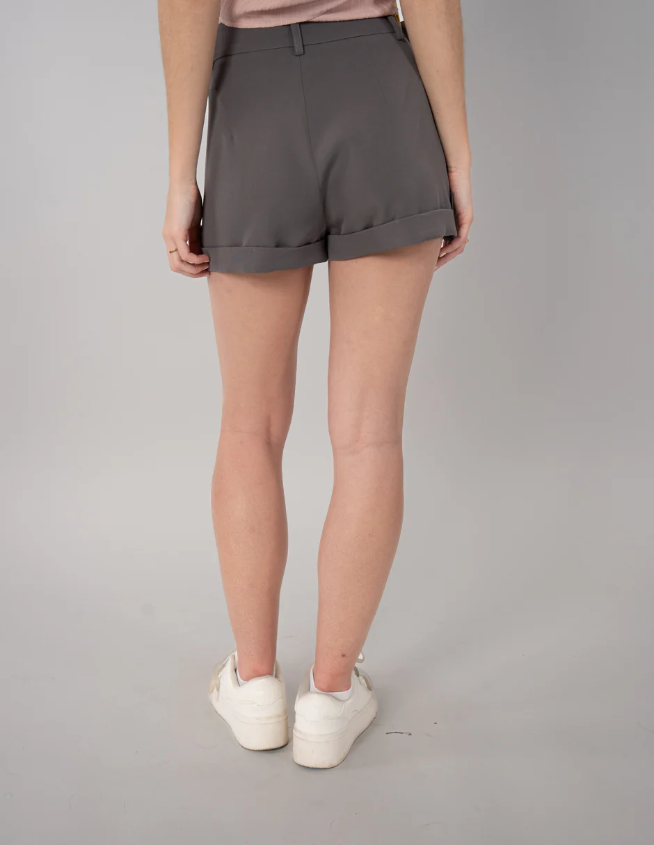 Short de vestir gris texturizado - Imagen 3