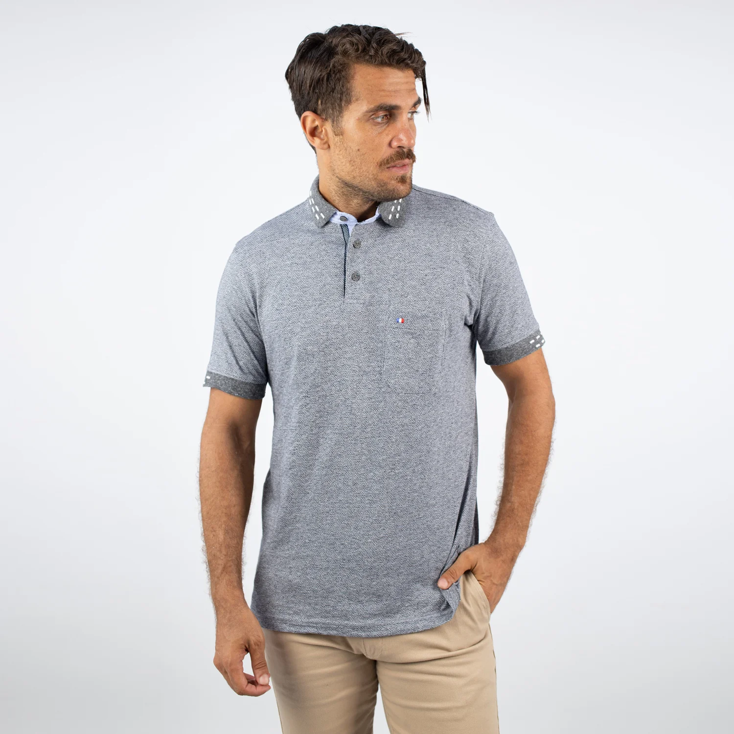 POLO MC BOX JACQUARD CB PC-6037POO - Imagen 7